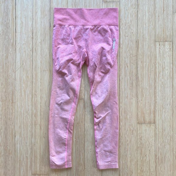 Women’s Gymshark Ombre Peach/Pink Seamless Leggings, Size M - Picture 4 of 10